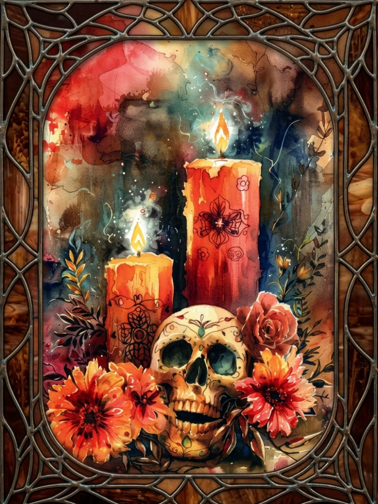 dia de muertos candles